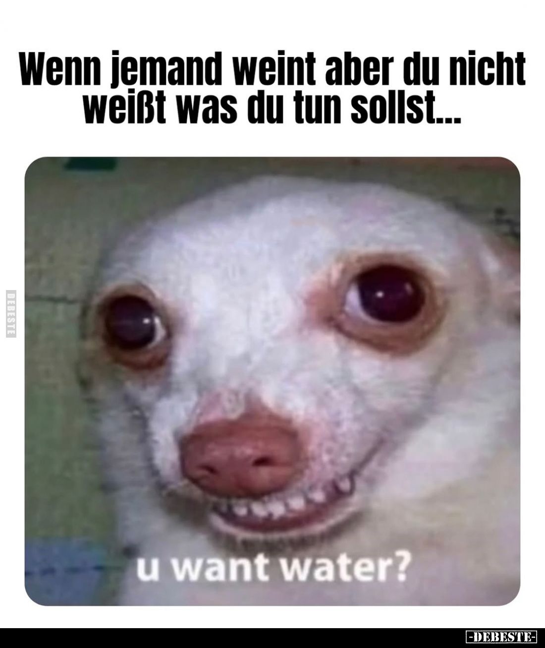 Wenn jemand weint aber du nicht weißt was du tun sollst...