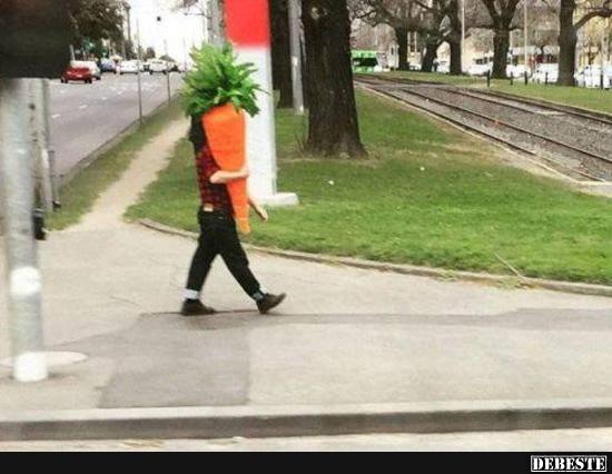 Sie hat sich genau eine Möhre gekauft..