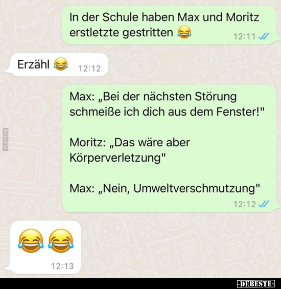 In der Schule haben Max und Moritz erstletzte.. - Lustige Bilder | DEBESTE.de