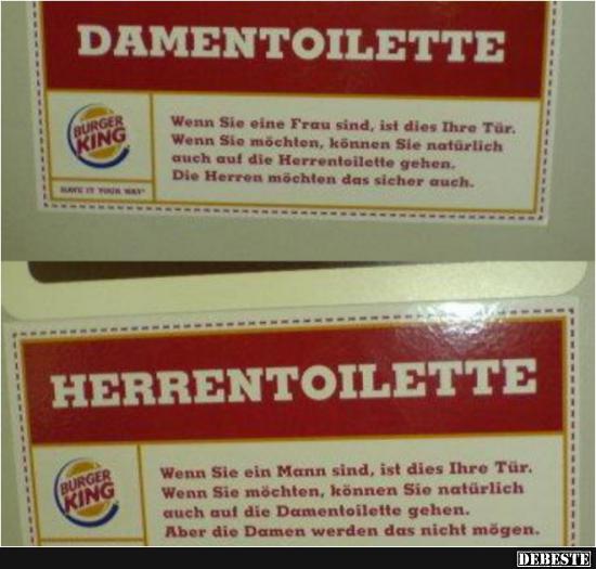 Damentoilette / Herrentoilette - Lustige Bilder | DEBESTE.de