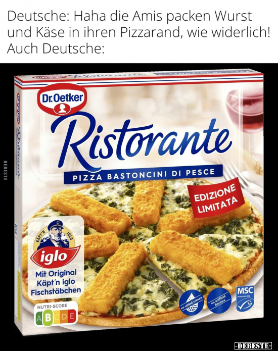 Deutsche: Haha die Amis packen Wurst und Käse in ihren.. - Lustige Bilder | DEBESTE.de