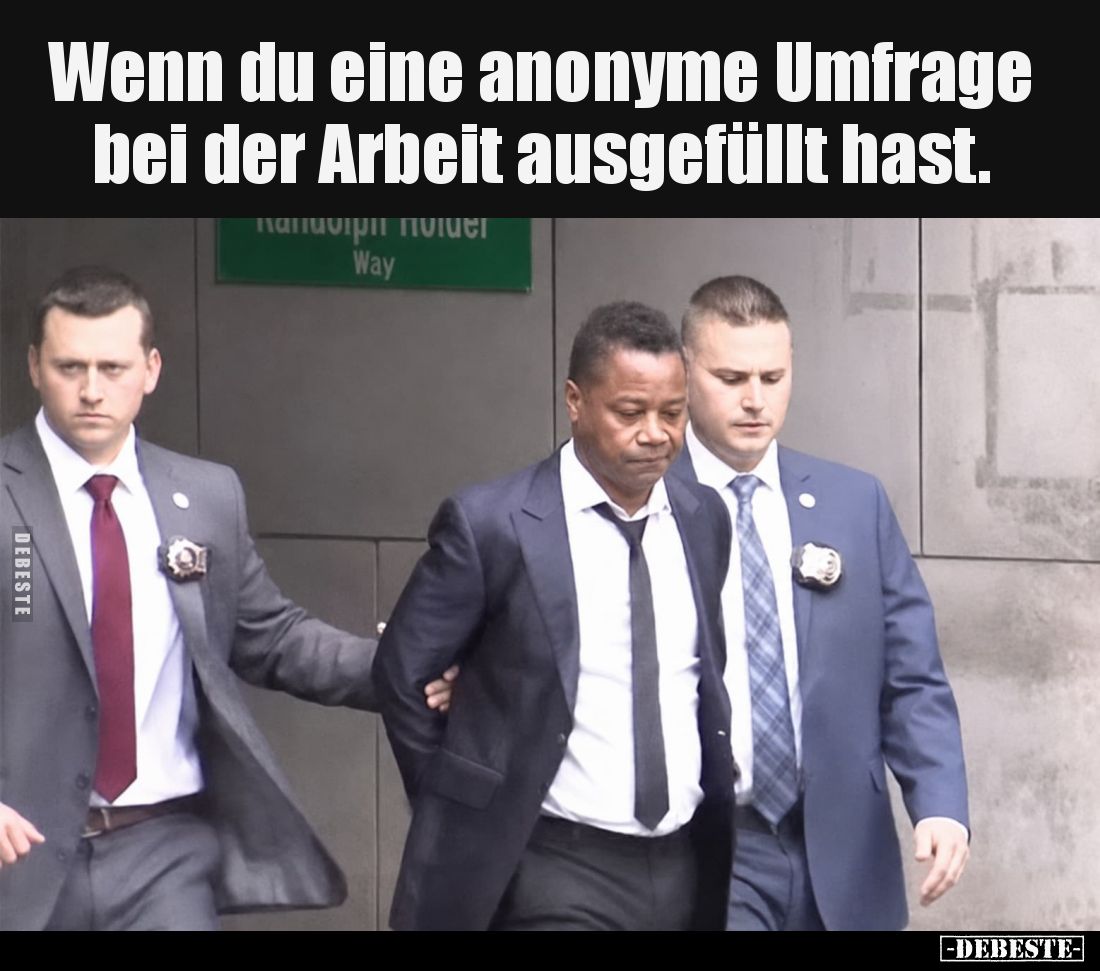 Wenn du eine anonyme Umfrage bei der Arbeit ausgefüllt hast.