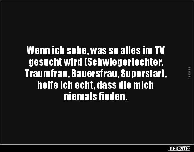 Wenn ich sehe, was so alles im TV gesucht wird.. - Lustige Bilder | DEBESTE.de