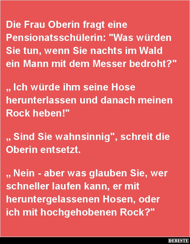Die Frau Oberin fragt eine Pensionatsschülerin.. - Lustige Bilder | DEBESTE.de