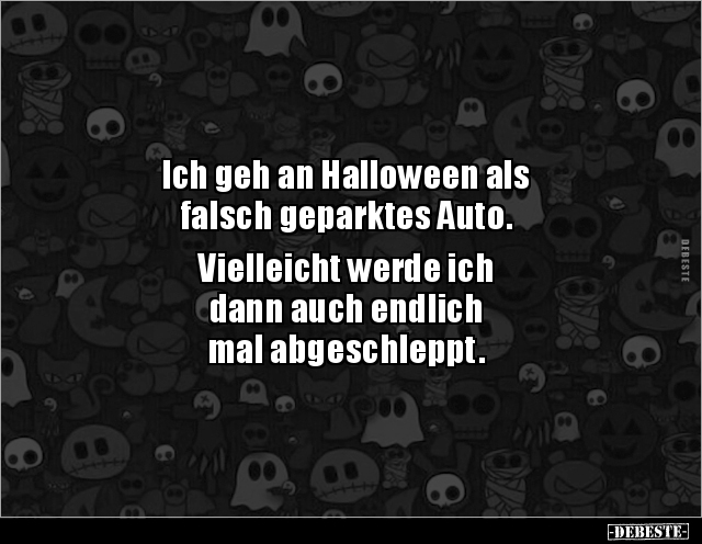 Ich geh an Halloween als falsch geparktes.. - Lustige Bilder | DEBESTE.de