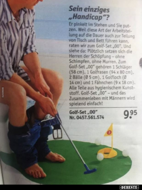 Sein einziges "Handicap"?.. - Lustige Bilder | DEBESTE.de