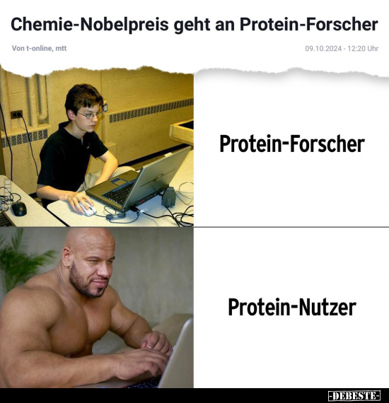 Chemie-Nobelpreis geht an Protein-Forscher.. - Lustige Bilder | DEBESTE.de