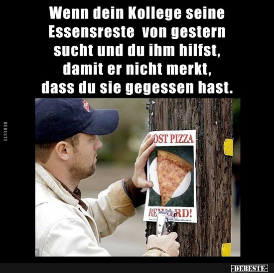 Wenn dein Kollege seine Essensreste von gestern sucht..