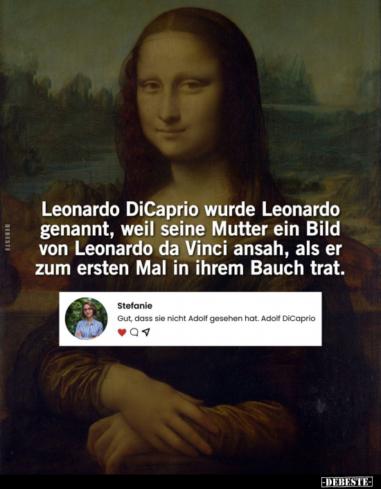Leonardo DiCaprio wurde Leonardo genannt, weil seine Mutter.. - Lustige Bilder | DEBESTE.de