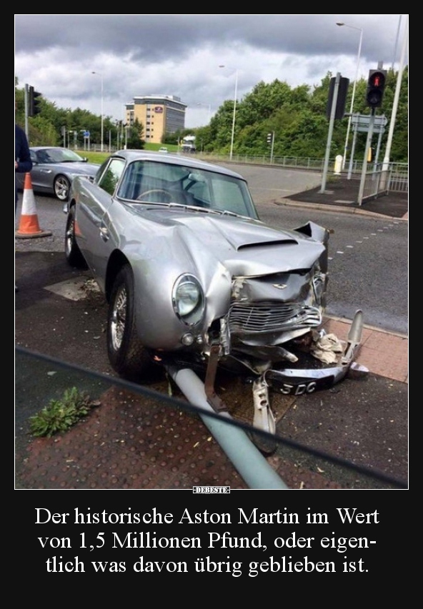 Der historische Aston Martin im Wert von 1,5 Millionen..