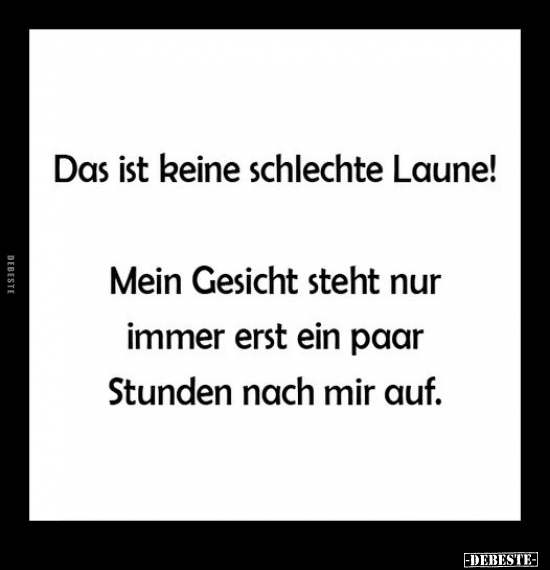 Das ist keine schlechte Laune!.. - Lustige Bilder | DEBESTE.de