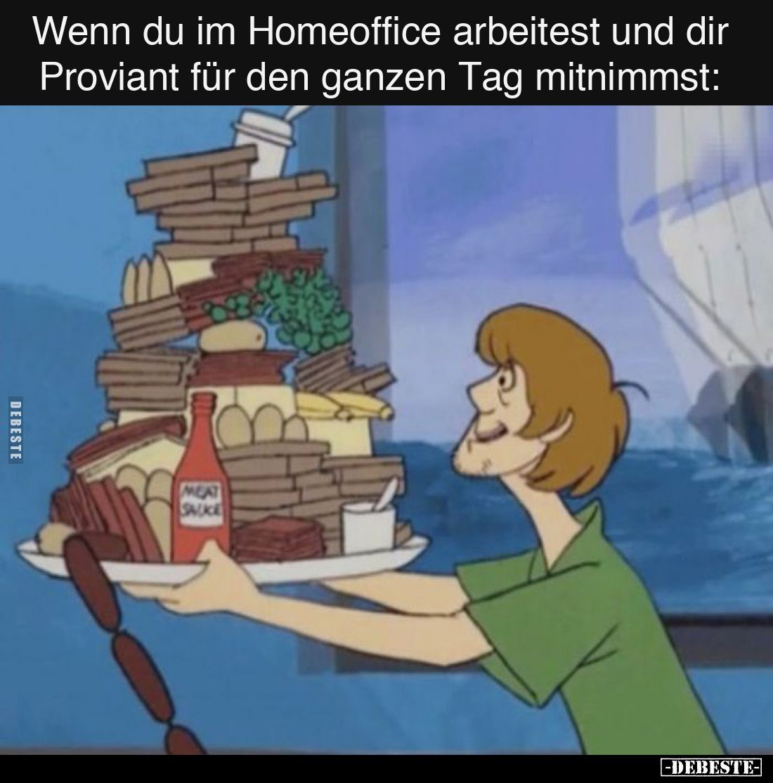 Wenn du im Homeoffice arbeitest und dir Proviant für den ganzen Tag mitnimmst: