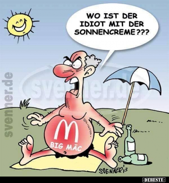 Wo ist der Idiot mit der Sonnencreme??.. - Lustige Bilder | DEBESTE.de