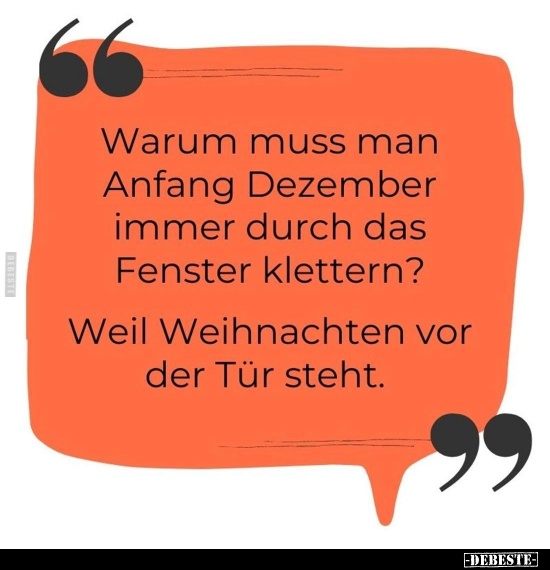 Warum muss man Anfang Dezember.. - Lustige Bilder | DEBESTE.de