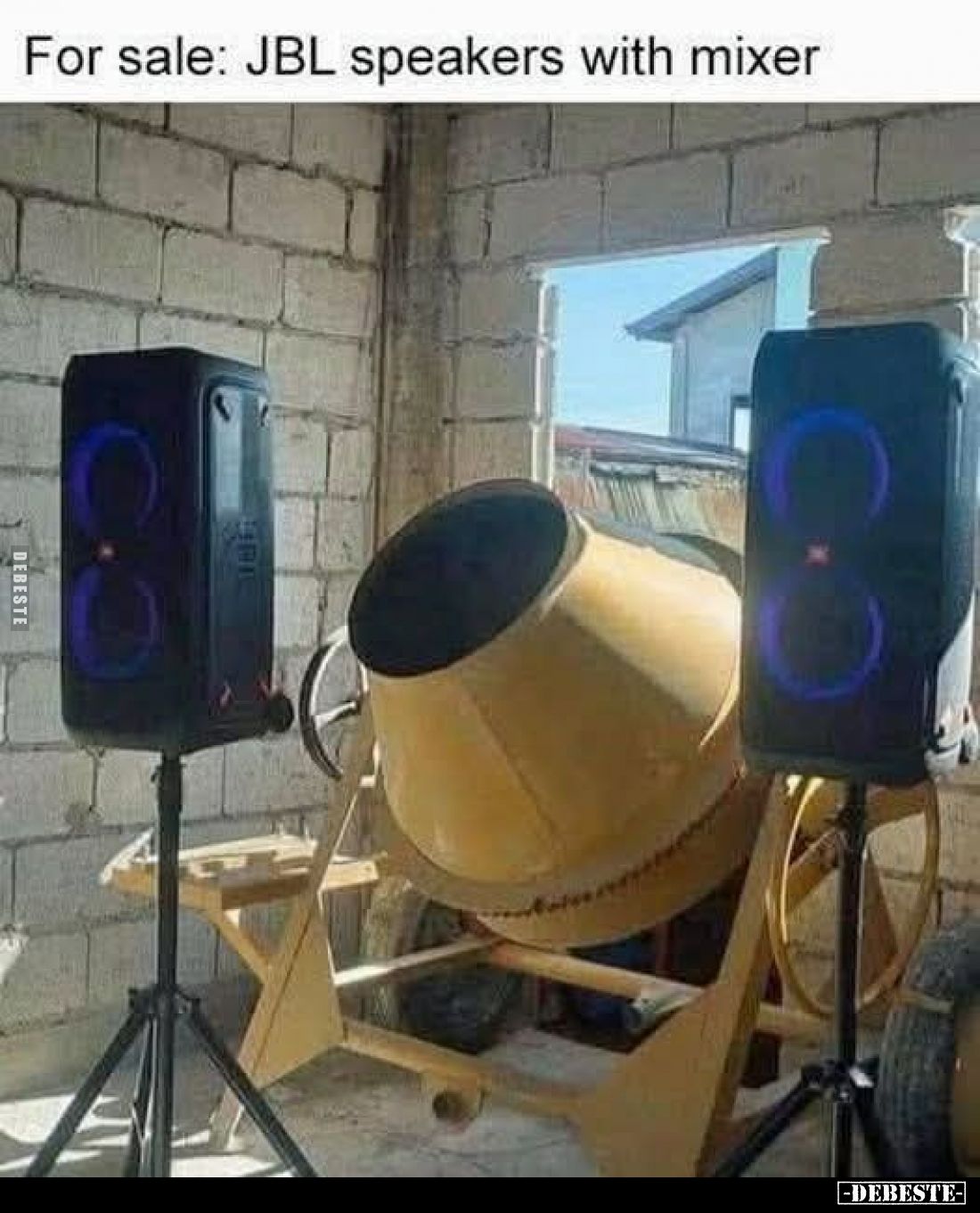 For sale: JBL speakers with mixer.