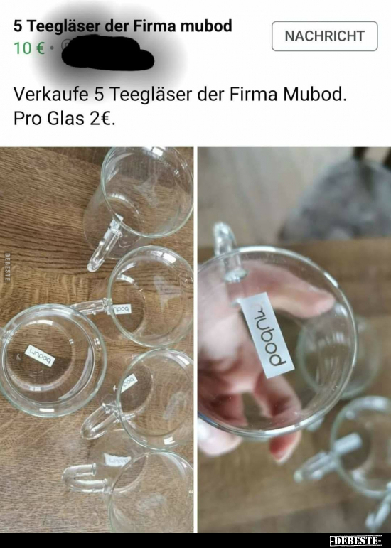 5 Teegläser der Firma mubod..