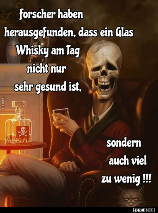 Forscher haben herausgefunden, dass ein Glas Whisky.. - Lustige Bilder | DEBESTE.de