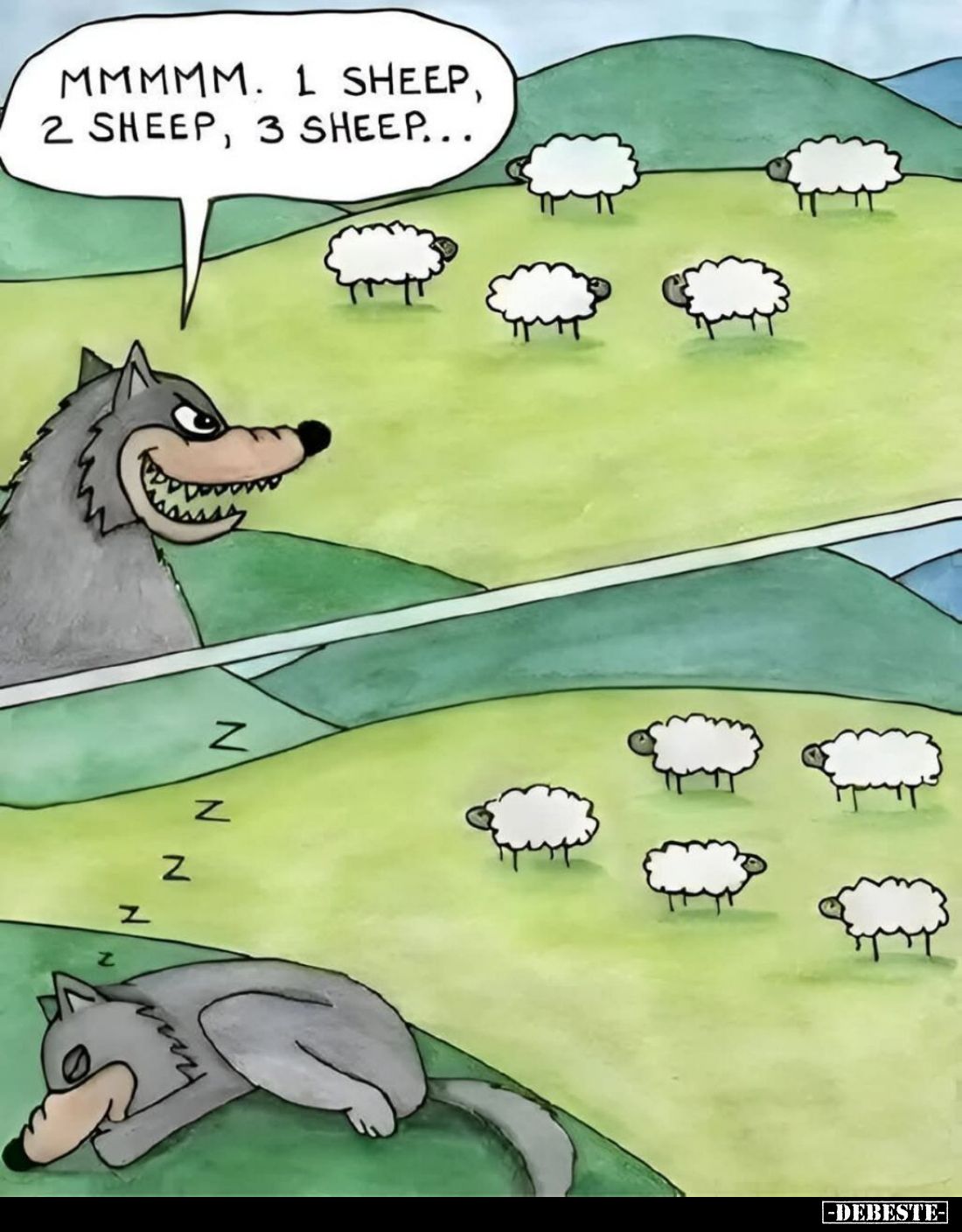 Mmmmm. l sheep, 2 sheep, 3 sheep...