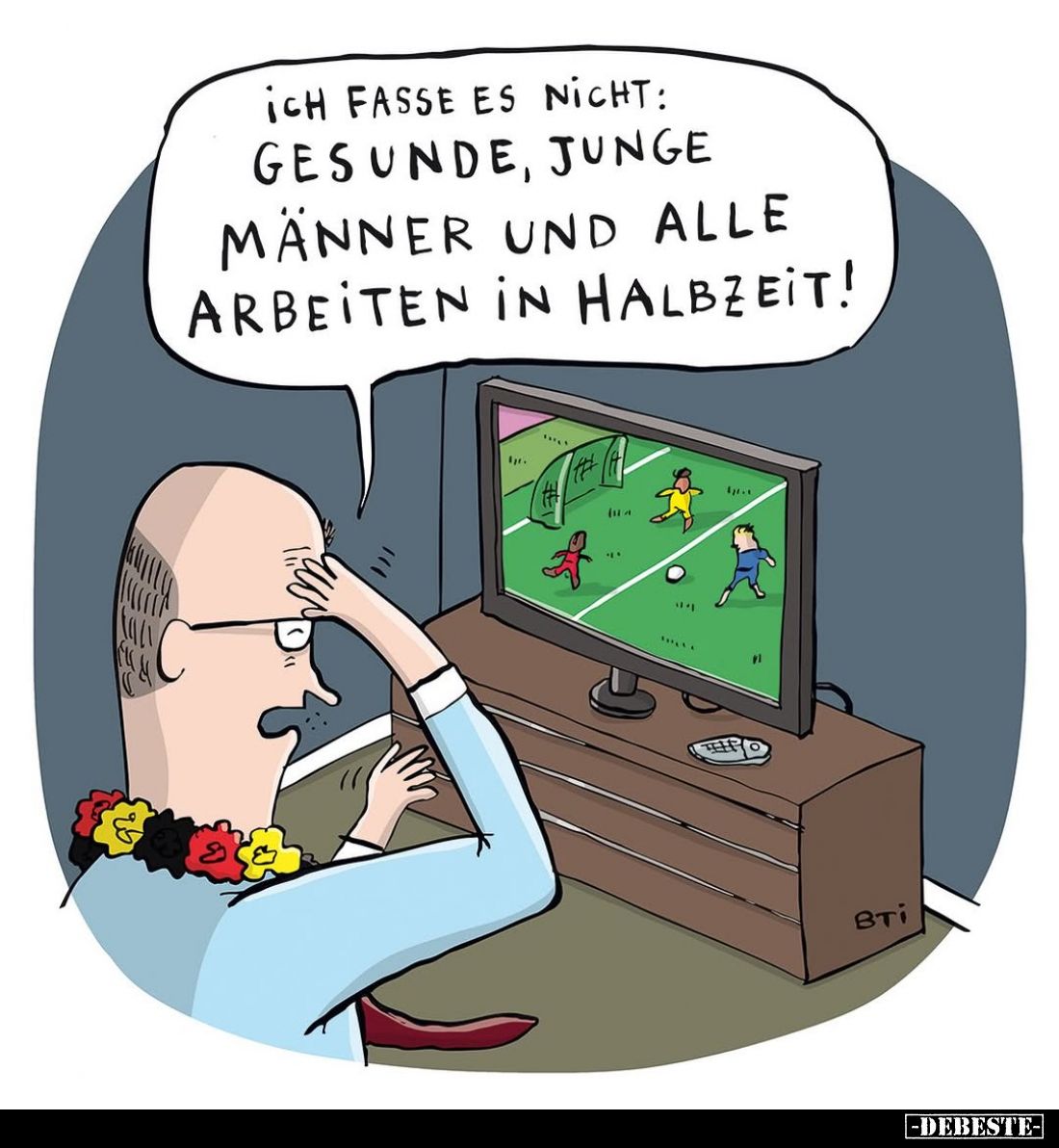 Ich fasse es nicht: Gesunde, junge Männer und alle arbeiten in Halbzeit!