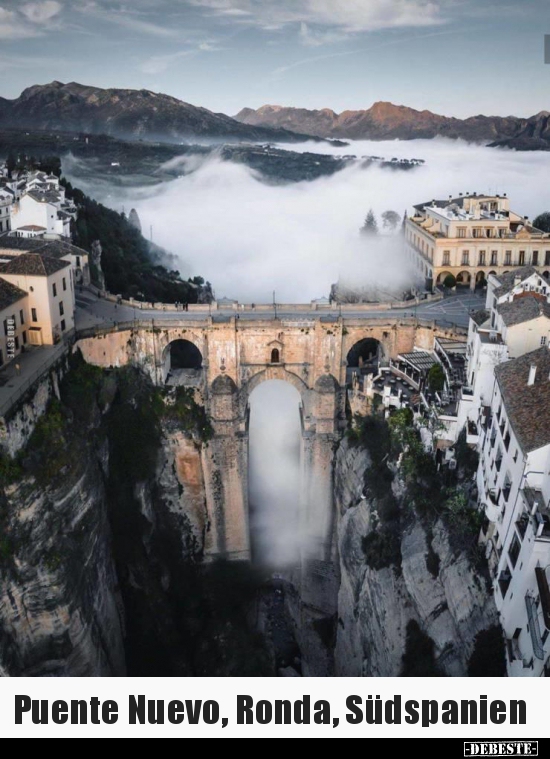 Puente Nuevo, Ronda, Südspanien..