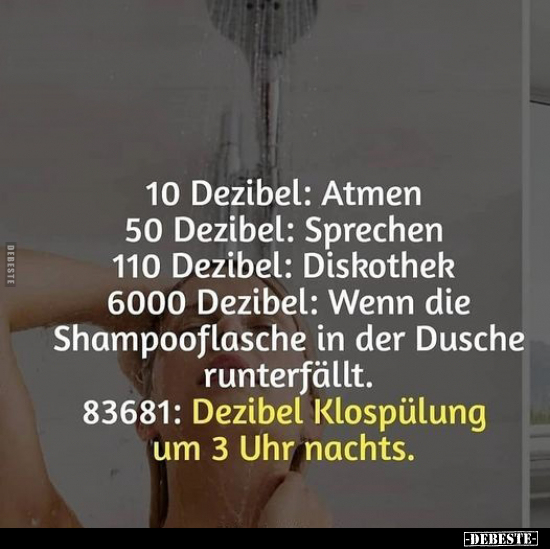 10 Dezibel: Atmen 50 Dezibel: Sprechen.. - Lustige Bilder | DEBESTE.de