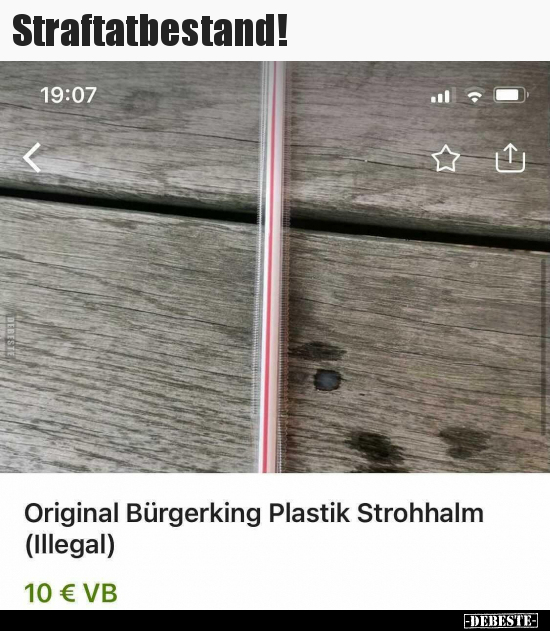 Original Bürgerking Plastik Strohhalm.. - Lustige Bilder | DEBESTE.de