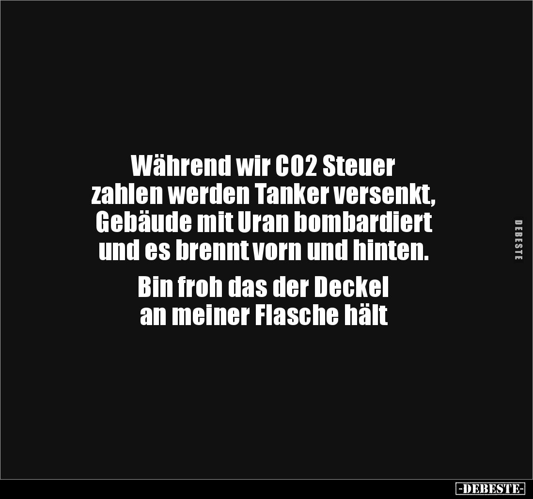 Während wir CO2 Steuer zahlen werden Tanker.. - Lustige Bilder | DEBESTE.de