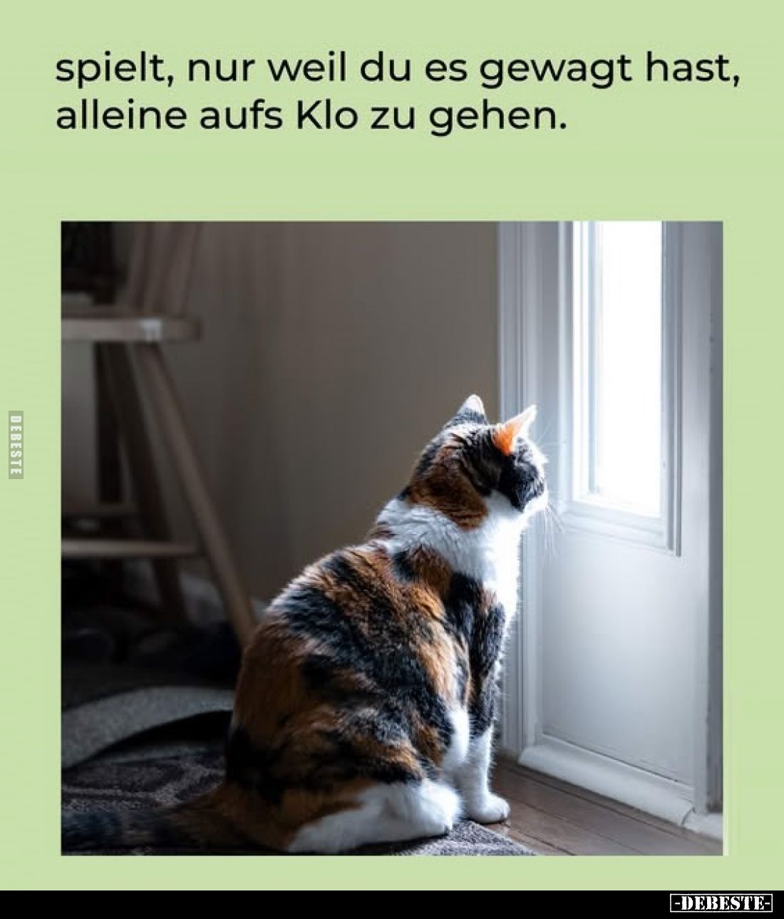 Spielt, nur weil du es gewagt hast, alleine aufs Klo zu gehen.