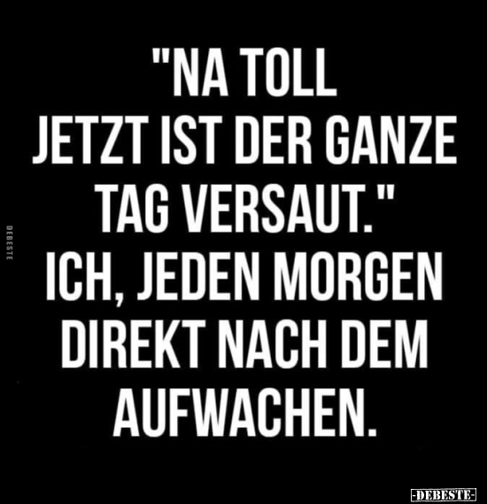 "Na toll jetzt ist der ganze Tag versaut".. - Lustige Bilder | DEBESTE.de