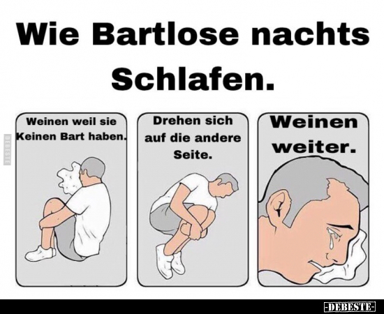 Wie Bartlose nachts Schlafen... - Lustige Bilder | DEBESTE.de