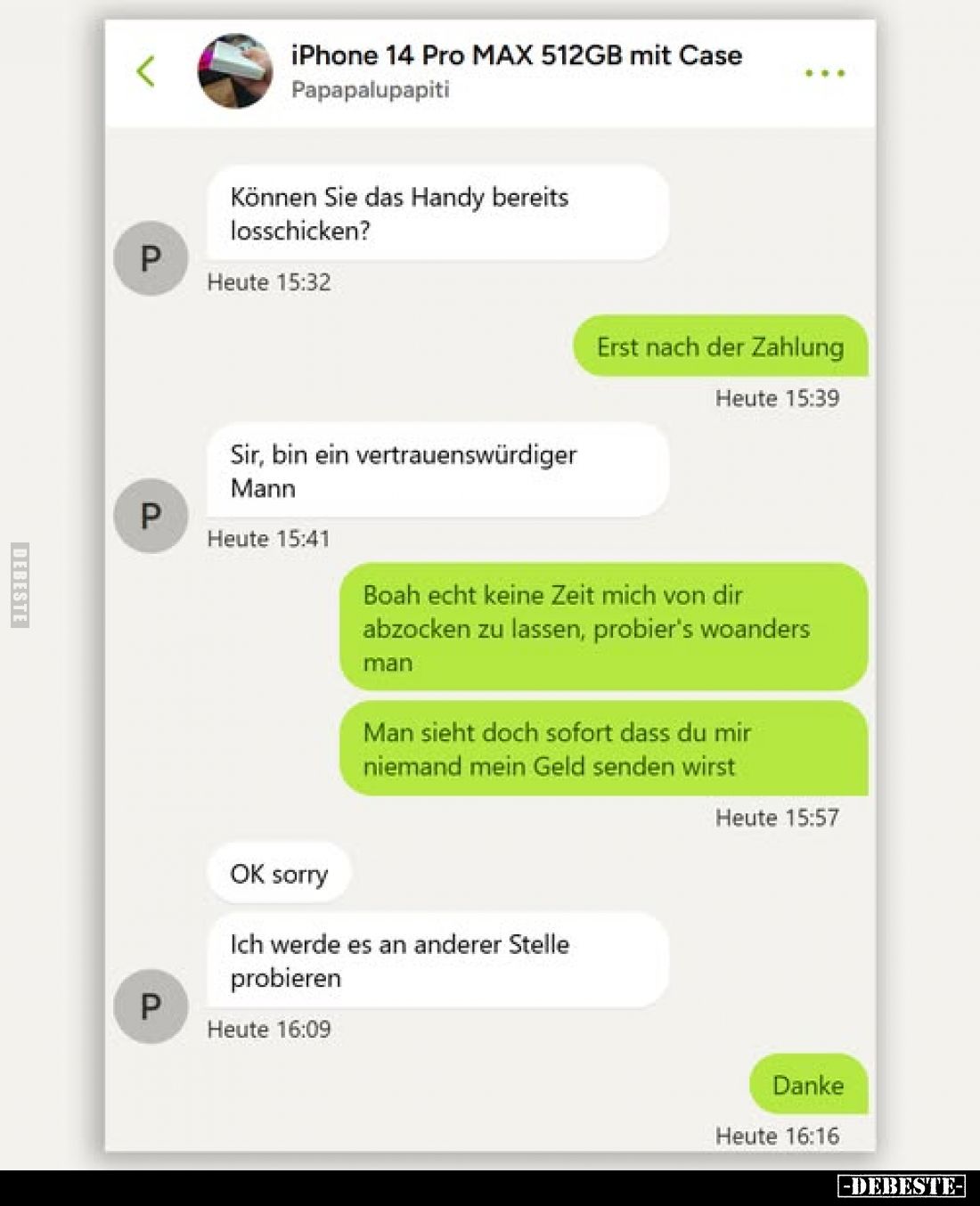 iPhone 14 Pro MAX 512GB mit Case
-
Können Sie das Handy bereits losschicken?
-
Erst nach der Zahlung
-
Sir, bin ein ver...