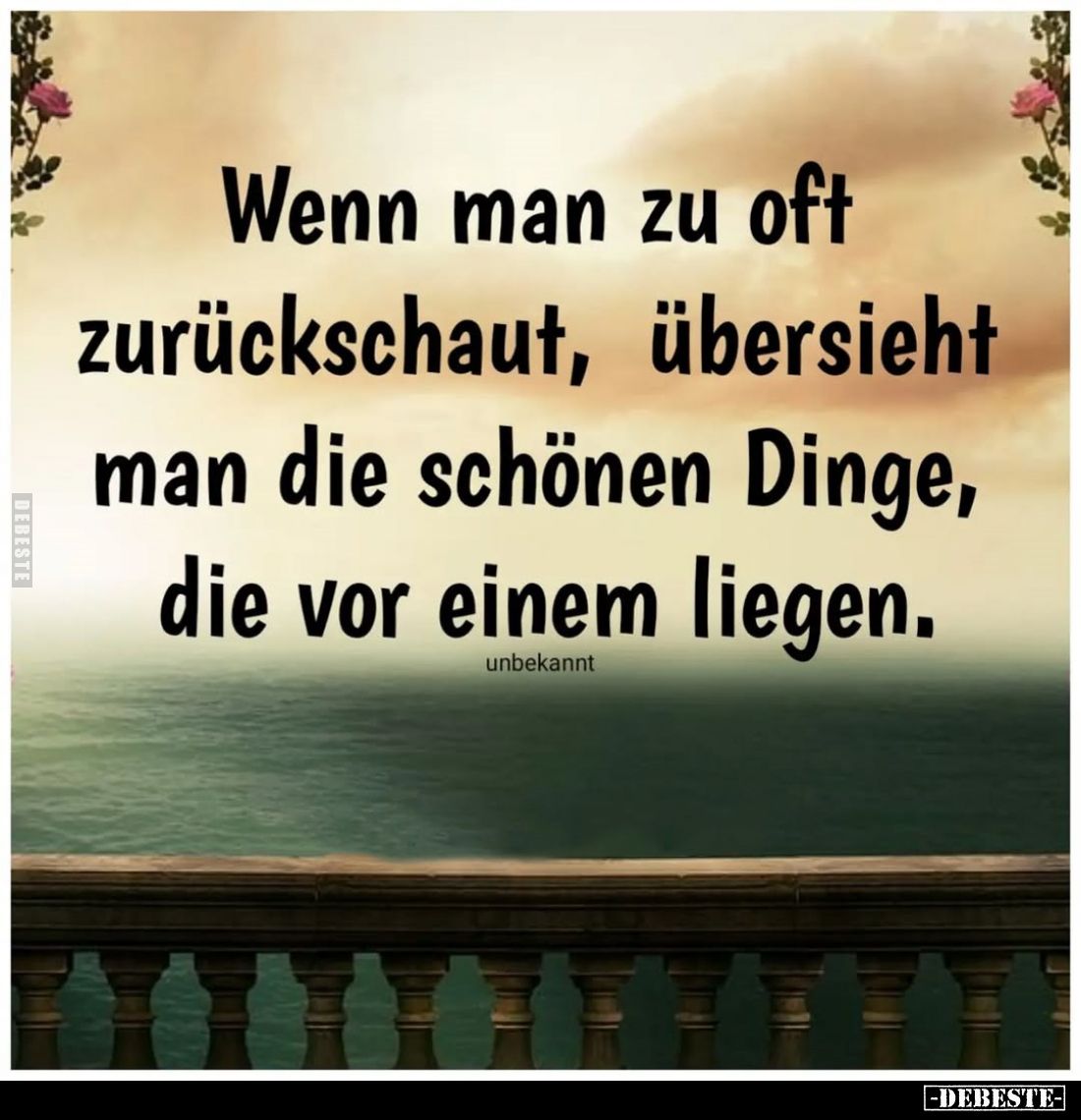 Wenn man zu oft zurückschaut, übersieht man die schönen.. - Lustige Bilder | DEBESTE.de