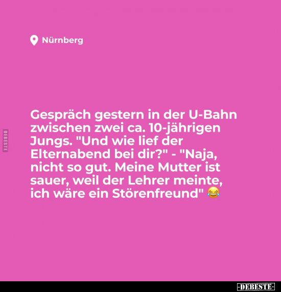 Gespräch gestern in der U-Bahn.. - Lustige Bilder | DEBESTE.de