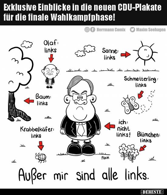 Exklusive Einblicke in die neuen CDU-Plakate für die finale.. - Lustige Bilder | DEBESTE.de