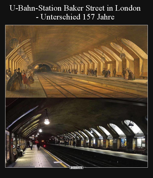 U-Bahn-Station Baker Street in London - Unterschied 157..