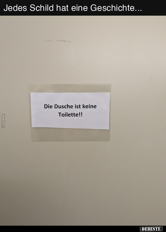 Jedes Schild hat eine Geschichte... - Lustige Bilder | DEBESTE.de