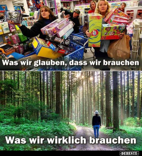 Was wir glauben, dass wir brauchen.. - Lustige Bilder | DEBESTE.de