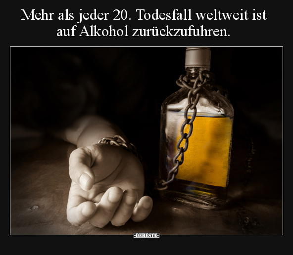 Mehr als jeder 20. Todesfall weltweit ist auf Alkohol.. - Lustige Bilder | DEBESTE.de