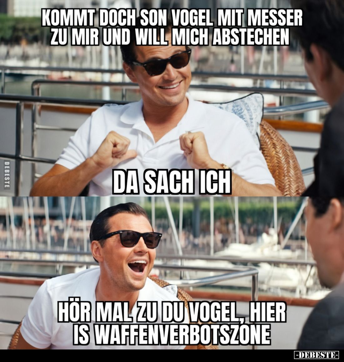 Kommt doch 'son Vogel mit Messer zu mir und will mich.. - Lustige Bilder | DEBESTE.de