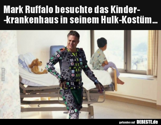 Mark Ruffalo besuchte das Kinderkrankenhaus in seinem.. - Lustige Bilder | DEBESTE.de