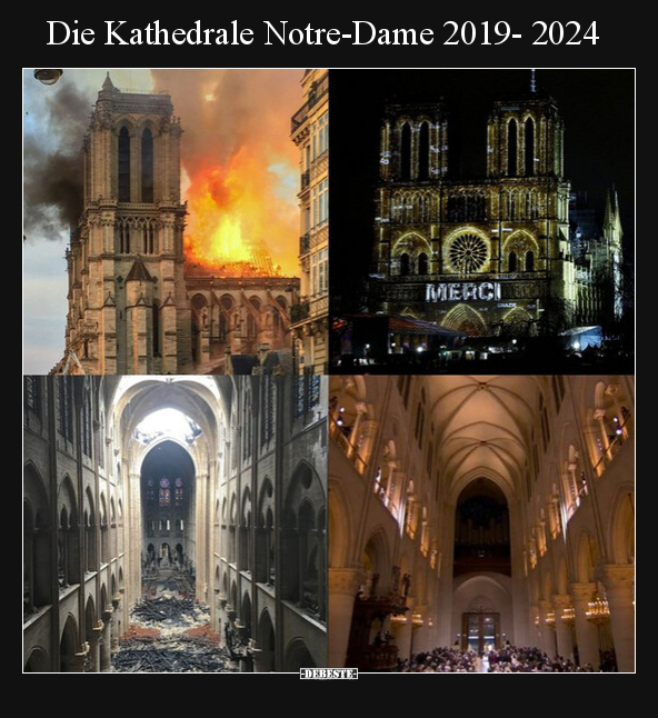 Die Kathedrale Notre-Dame 2019- 2024.. - Lustige Bilder | DEBESTE.de