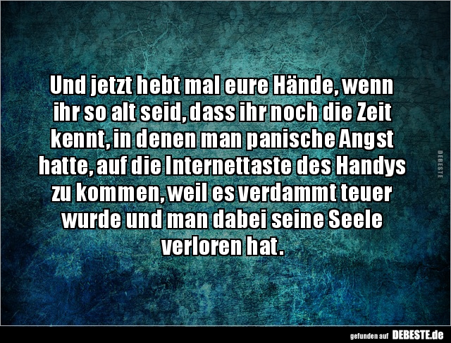 Und jetzt hebt mal eure Hände, wenn ihr so alt seid, dass.. - Lustige Bilder | DEBESTE.de