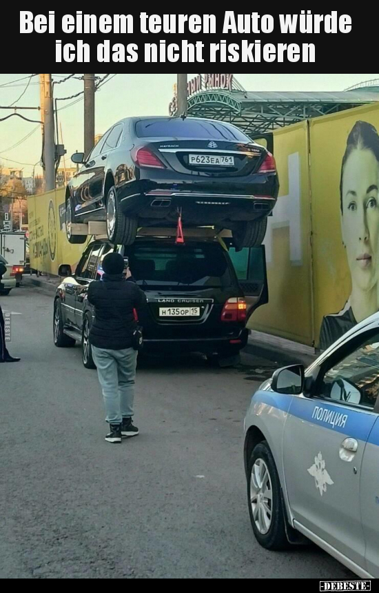 Bei einem teuren Auto würde ich das nicht riskieren.. - Lustige Bilder | DEBESTE.de