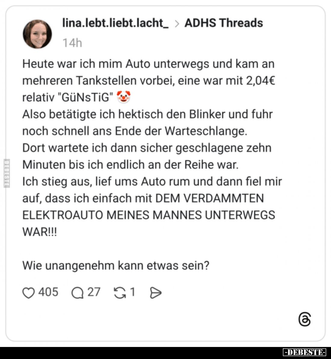 Heute war ich mim Auto unterwegs und kam an mehreren.. - Lustige Bilder | DEBESTE.de