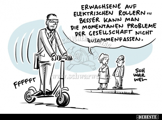 Erwachsene auf elektrischen Rollern.. - Lustige Bilder | DEBESTE.de