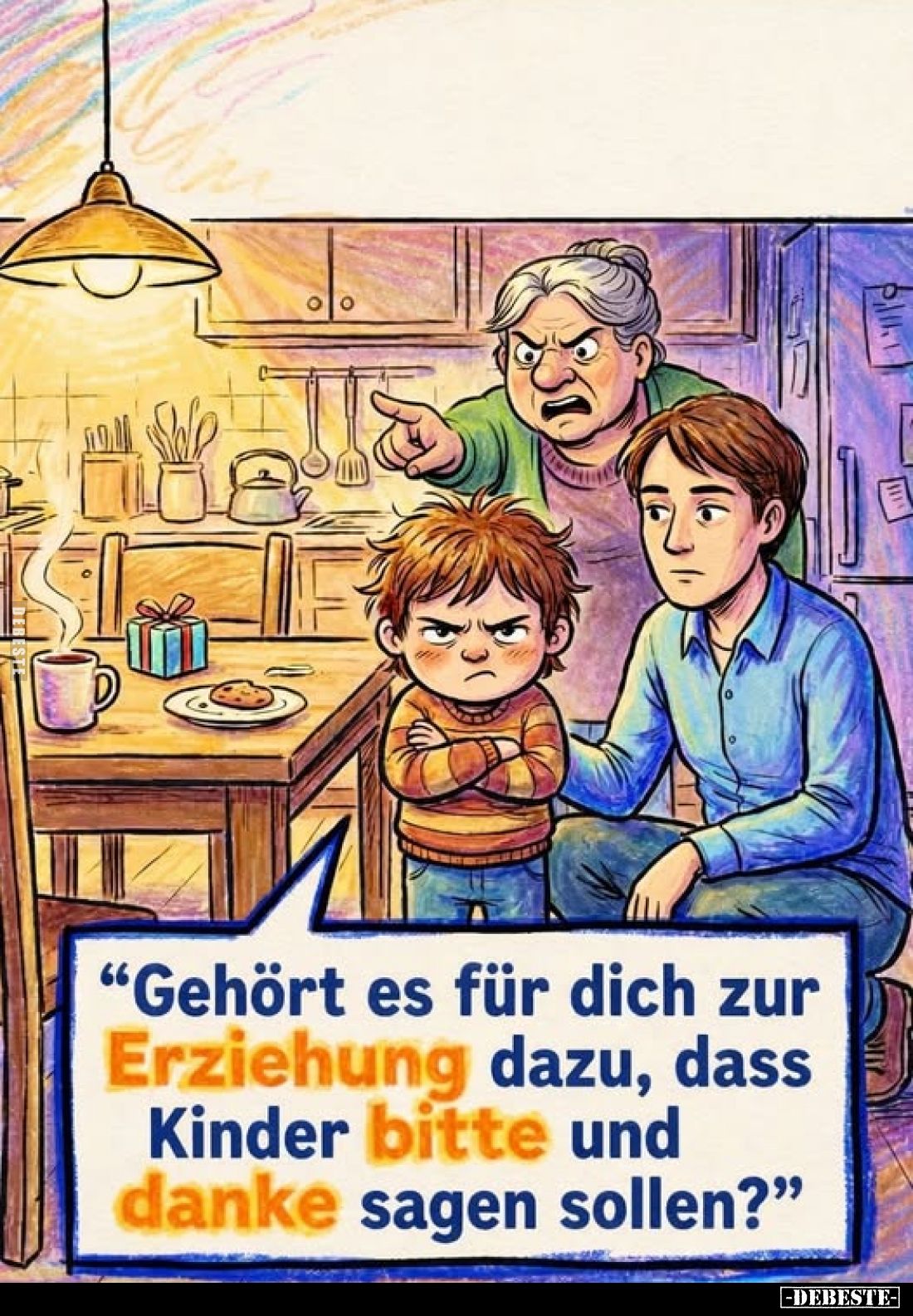 "Gehört es für dich zur Erziehung dazu, dass Kinder bitte.." - Lustige Bilder | DEBESTE.de