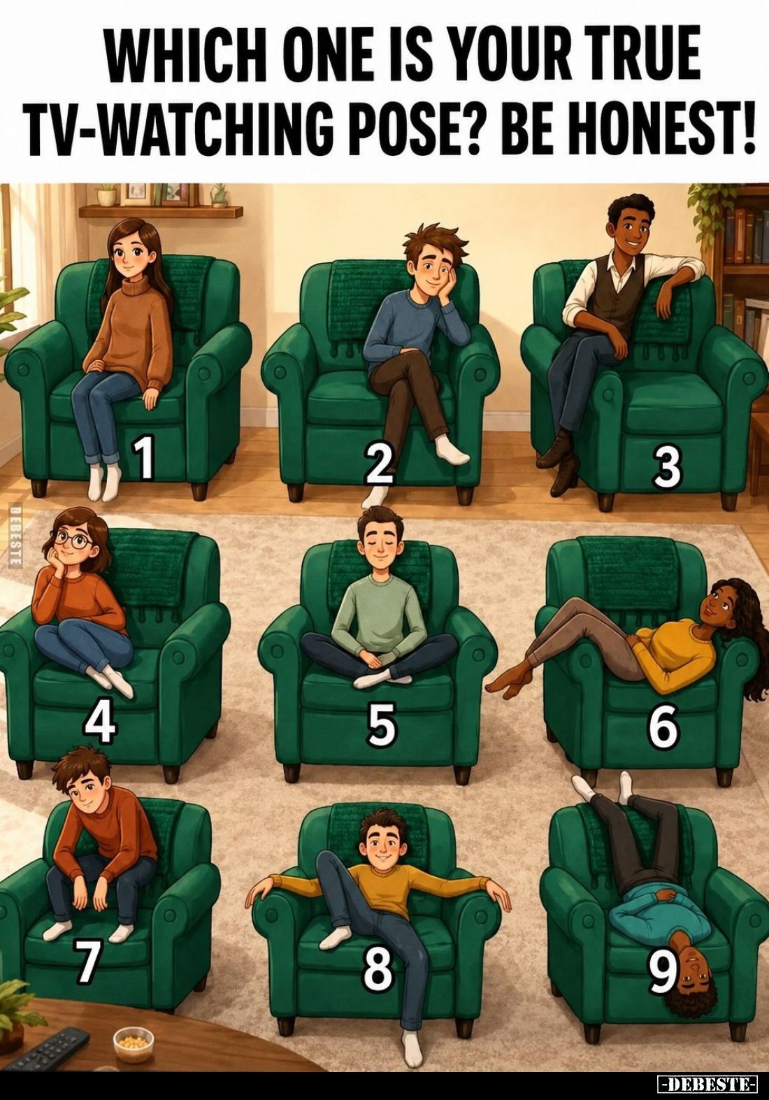 Which one is your true TV-watching pose? Be honest!