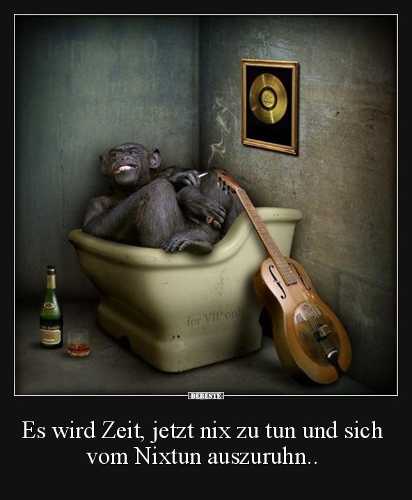 Es wird Zeit, jetzt nix zu tun und sich vom Nixtun auszuruhn.. - Lustige Bilder | DEBESTE.de