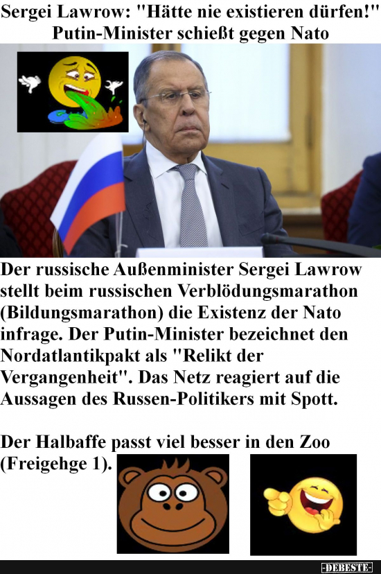 Putins Halbaffe zieht wieder vom Leder. - Lustige Bilder | DEBESTE.de