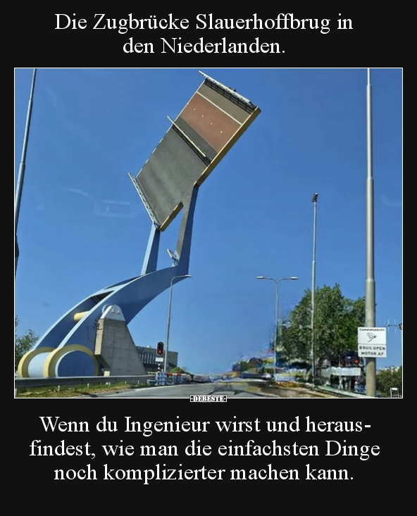 Die Zugbrücke Slauerhoffbrug in den Niederlanden.. - Lustige Bilder | DEBESTE.de